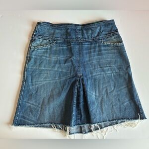 United Colors Of Benetton Vintage A- Line Knee Lenght Blue Denim Skirt- Size 42